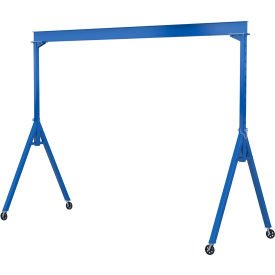 Adjustable Height Steel Gantry Crane w/V-Groove Ductile Steel Casters, 15'Wx12'H, 4000 lb. Cap