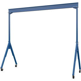 Steel Adjustable Height Gantry Crane, 20'W x 14-1/16'H, Phenolic Casters, 8000 lb. Capacity