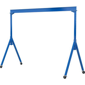 Adj. Height Steel Gantry Crane with Total Locking Casters, 10'W x 12'H, 2000 lb. Capacity