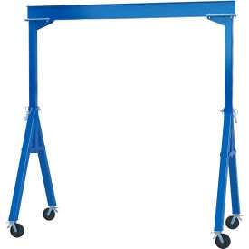 Fixed Height Steel Gantry Crane with Total Locking Casters, 10'W x 10'H, 4000 lb. Capacity