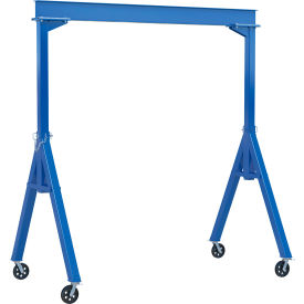 Fixed Height Steel Gantry Crane with V-Groove Casters, 20'W x 10'H, 4000 lb Capacity