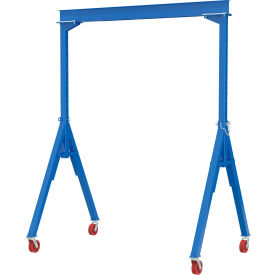 Adjustable Height Steel Gantry Crane w/ V-Groove Casters, 15'W x 14-1/16'H, 8000 lb. Capacity