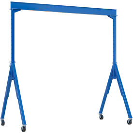 Adj. Height Steel Gantry Crane with Total Locking Casters, 15'W x 14-1/16'H, 8000 lb. Cap