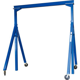 Steel Adjustable Height Gantry Crane, 20'W x 16'H, Glass Filled Nylon Casters, 2000 lb. Cap