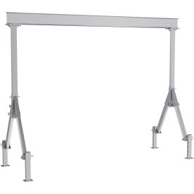 Fixed Height Aluminum Gantry Crane w/ Adj. Leveling Option, 15'W x 10-11/16'H, 4000 lb. Cap