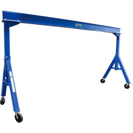 Steel Adjustable Height Gantry Crane, 20'W x 12'H, Phenolic Casters, 4000 lb. Capacity