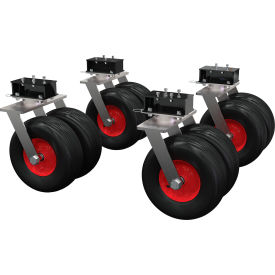 Dual Tire Kit For Aluminum Adj. Height Gantry Cranes, 15-1/2" Dia., 4000 lb. Cap.
