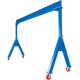 Fixed Steel Gantry Crane with Locking Casters, 15'W X 10'H, 10000 lb. Capacity