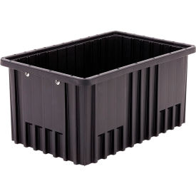 Shelving Tote Boxes, Polypropylene, 16-1/2"L x 10-7/8"W x 8"H, Black
