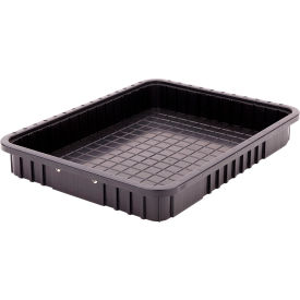 Shelving Tote Boxes, Polypropylene, 22-1/2"L x 17-1/2"W x 3"H, Black