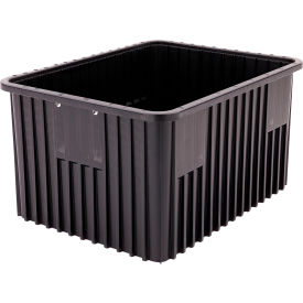 Shelving Tote Boxes, Polypropylene, 22-1/2"L x 17-1/2"W x 12"H, Black