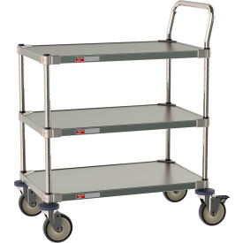 3 Shelf Stainless Steel Utility Cart, 900 lb. Cap., 34-3/4"L x 18"W x 39"H