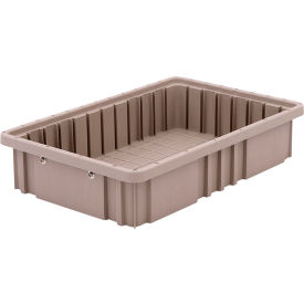 Polypropylene Tote, 16-1/2"L x 10-7/8"W x 3-1/2"H, Natural Gray