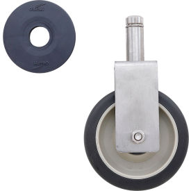 Polyurethane Cart Washable Rigid Stem Caster, 5" Dia., 300 lb. Capacity