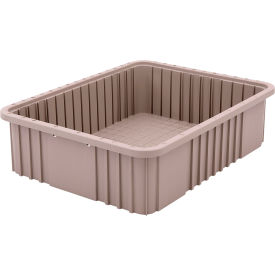 Polypropylene Tote, 22-1/2"L x 17-1/2"W x 6"H, Natural Gray