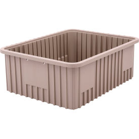 Polypropylene Tote, 22-1/2"L x 17-1/2"W x 8"H, Natural Gray