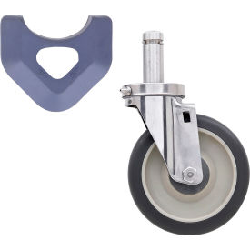 Polyurethane Cart Washable Swivel Stem Caster, 5" Dia., 300 lb. Capacity