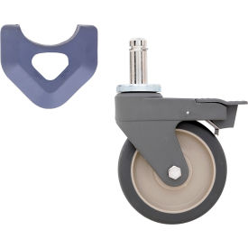 Polyurethane Swivel/Brake Stem Caster, 2-3/4"W x 5" Dia., 300 lb. Capacity