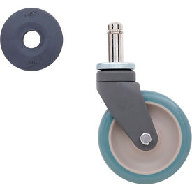 Antimicrobial Polyurethane Swivel Stem Caster, 5" Dia., 300 lb. Capacity