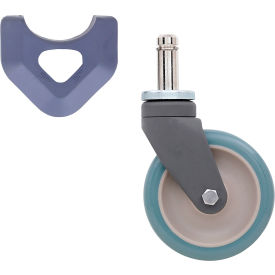 Antimicrobial Polyurethane Swivel Stem Caster, 5" Dia., 300 lb. Capacity