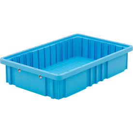 Static Dissipative Polypropylene Tote, 16-1/2"L x 10-7/8"W x 3-1/2"H, Blue