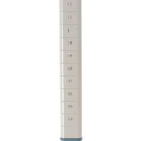 Mobile Shelving Post, Epoxy Coated Steel, 85-3/16"H, Taupe