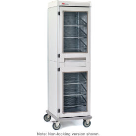 XD Extra Deep Mobile Supply Cabinet, Clear Doors, Key Lock, 22-11/16"W x 28"D x 78"H