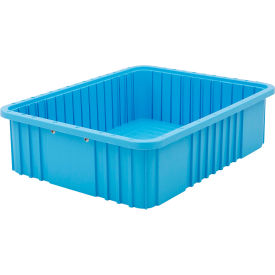 Static Dissipative Polypropylene Tote, 22-1/2"L x 17-1/2"W x 6"H, Blue