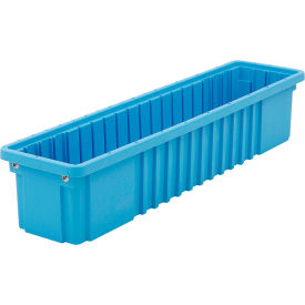Static Dissipative Polypropylene Tote, 26-1/4"L x 6-1/4"W x 5"H, Blue