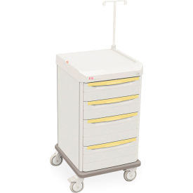 Isolation Cart, 22-3/4"L x 24-7/8"W x 41-3/4"H, Taupe/Yellow