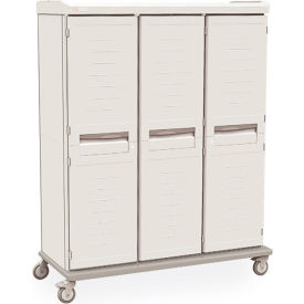 Mobile Supply Cabinet with 3 Doors, 62-1/2"W x 24-7/8"D x 78-5/16"H