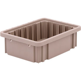 Polypropylene Tote, 10-7/8"L x 8-1/4"W x 3-1/2"H, Natural Gray