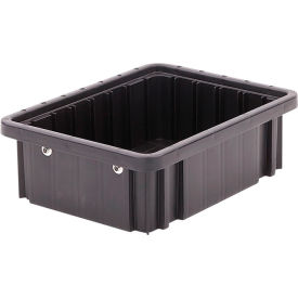 Shelving Tote Boxes, Polypropylene, 10-7/8"L x 8-1/4"W x 3-1/2"H, Black