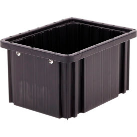 Shelving Tote Boxes, Polypropylene, 10-7/8"L x 8-1/4"W x 6"H, Black