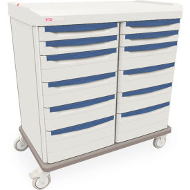 Mobile Supply Unit with 12 Drawer, 42-1/2"L x 24-7/8"W x 43"H, Taupe