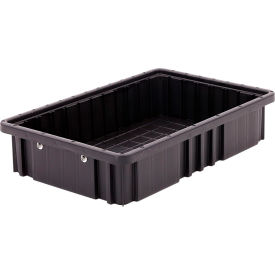 Shelving Tote Boxes, Polypropylene, 16-1/2"L x 10-7/8"W x 3-1/2"H, Black