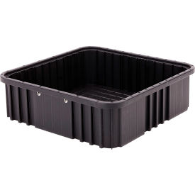 Shelving Tote Boxes, Polypropylene, 16-1/2"L x 16-1/2"W x 5"H, Black