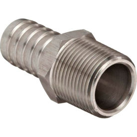 1/2" MPT x 1/2" 316 Stainless Steel Hose Barb, Class 150
