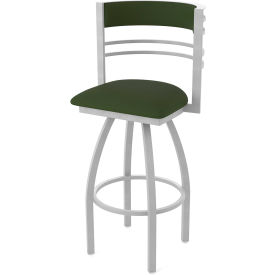860 Hunter 30" Swivel Bar Stool, Canter Pine Seat, Anodized Nickel Finish