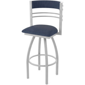 Hunter 30" Swivel Bar Stool, Graph Anchor Seat, Anodized Nickel Finish