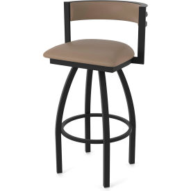 Artemis 25" Swivel Counter Stool, Canter Earth Seat, Black Wrinkle Finish