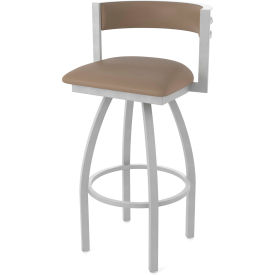 Artemis 30" Swivel Bar Stool, Canter Earth Seat, Anodized Nickel Finish