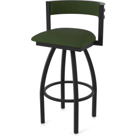 Artemis 25" Swivel Counter Stool, Canter Pine Seat, Black Wrinkle Finish