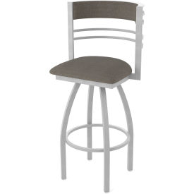 30" Swivel Bar Stool, Graph Chalice Seat, Anodized Nickel Finish