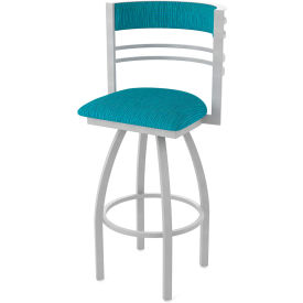 860 Hunter 30" Swivel Bar Stool, Graph Tidal Seat, Anodized Nickel Finish