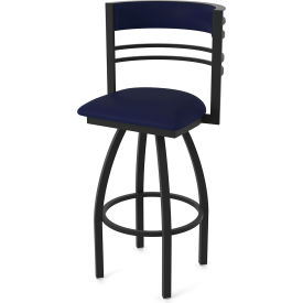 Hunter 30" Swivel Bar Stool, Canter Twilight Seat, Black Wrinkle Finish