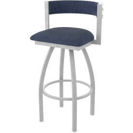Artemis 25" Swivel Counter Stool, Graph Anchor Seat, Anodized Nickel Finish