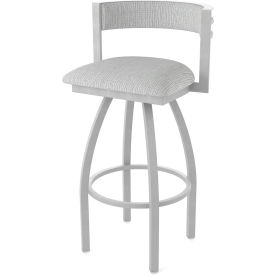 Artemis 30" Swivel Bar Stool, Graph Alpine Seat, Anodized Nickel Finish