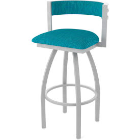 Artemis 25" Swivel Counter Stool, Graph Tidal Seat, Anodized Nickel Finish