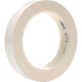 Vinyl Tape, 3/4" x 36 Yds., 5.2 Mil, White, 48 Rolls/Case